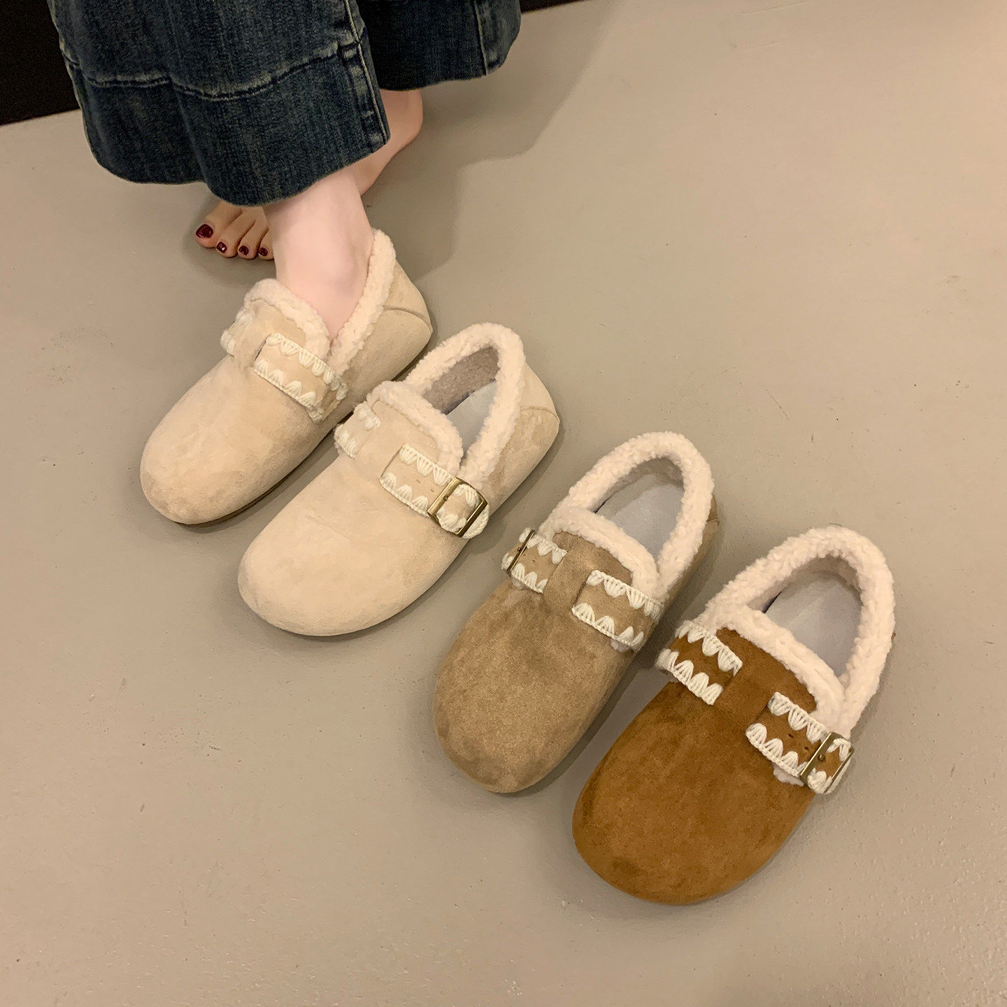 复古加绒加厚保暖平底博肯棉鞋女2025新款冬季雪地靴软底勃肯鞋子,淘宝优惠券,粉丝福利购,淘宝优惠卷