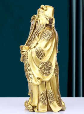 东升全铜文财神爷摆件范蠡铜像五路财神家用店铺招财工艺品装饰