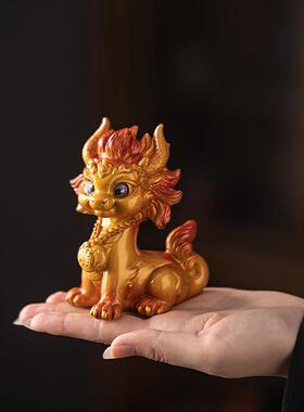 全国潮流树脂龙马遇水变色茶宠物饰品灵兽办公室茶桌装饰功夫茶道
