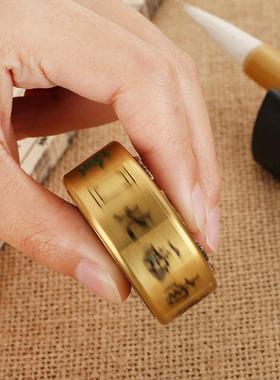 黄铜处理件，双面旋转太极双鱼座，指尖旋转器，有趣的减压和减压