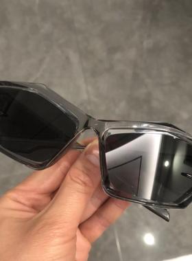 黑色未来感酷炫骑行墨镜男士y2k时髦凹造型太阳眼镜女防紫外线潮