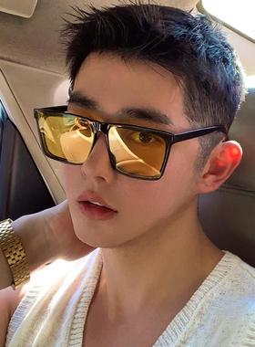 墨镜男士开车专用2025新款大脸偏光高清方形太阳镜眼镜近视带度数