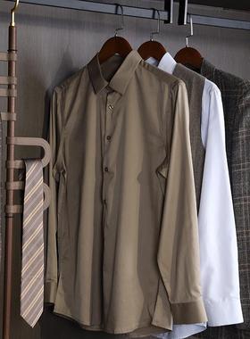 样板房衣帽间意式轻奢衣服皮鞋软装咖色主题商务男士衣柜装饰品