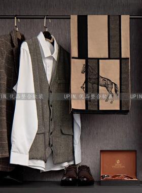 轻奢样板房间男士衣帽间衣服皮鞋衣柜卧室装饰品摆件软装展厅陈列