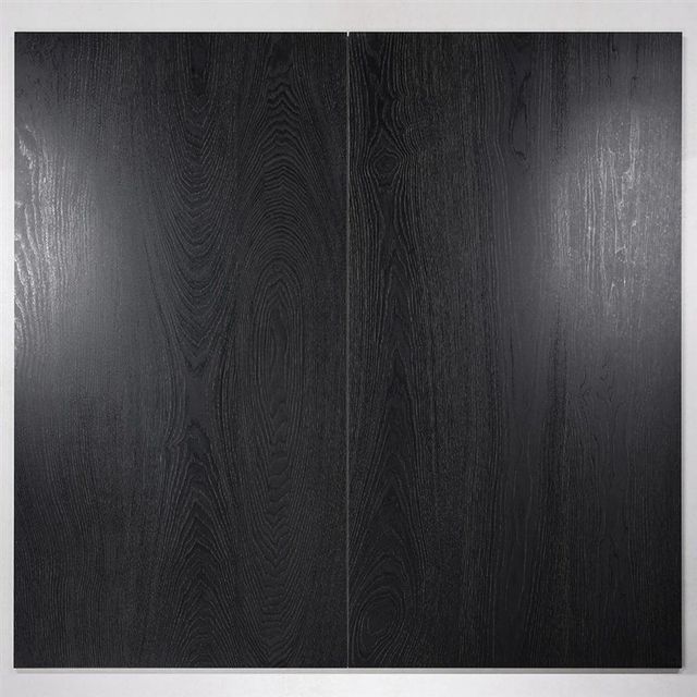 Ebony ebony black all-over wood grain n brick floor tiles non-slip balcony imitation wood floor tiles bedroom wall tiles 60x12