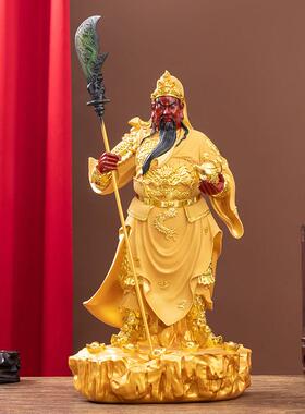 供奉招财关公摆件九龙关公像武财神爷神像办公室公司开业横刀关公