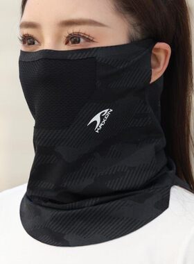 夏季男士耳挂防晒面罩护颈全脸抗UV冰丝骑行钓鱼户外脖套口罩