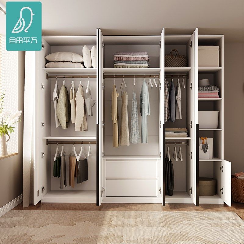 家用卧室拉门衣柜一门到顶柜子简约现代平开门衣橱小户型省空间,淘宝优惠券,粉丝福利购,淘宝优惠卷
