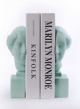 现代简约人物头像书挡书靠摆件创意家居样板房书房软装工艺品摆设