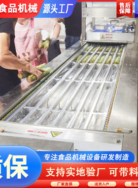 全自动黄精拉伸膜真空包装设备 牛排羊排真空包装机 咸鸭蛋封口机