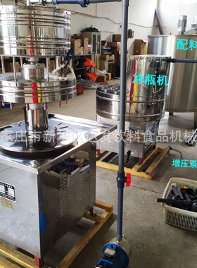 小型瓶装水果味饮料生产线生产果味饮料设备塑料瓶水半自动灌装机