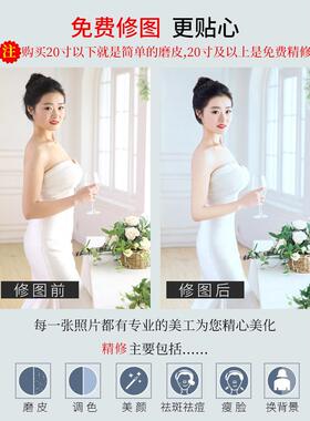 婚纱照相框定制大尺寸水洗照片制作成桌面印刷婚纱照放大相框挂墙