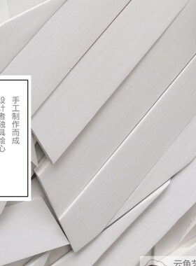 现代极简白色木块实物画立体客厅装饰抽象北欧卧室沙发纯手工定制