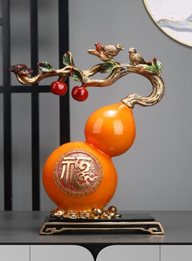 新中式招财大号葫芦摆件客厅玄关电视柜酒柜Q饰品乔迁送礼工艺品