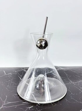 现代简约创意酒具l玻璃酒瓶茶几桌面玻璃工艺品软装饰品摆件装饰