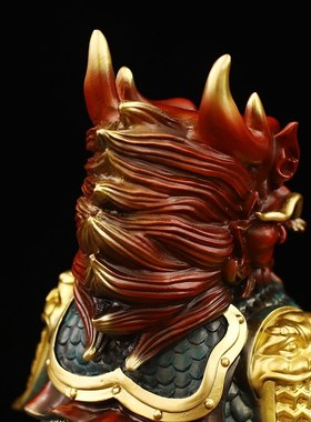 宽和 祥瑞麒麟纯黄铜家居摆件纯手工铜H工艺品办公室开业装饰礼品