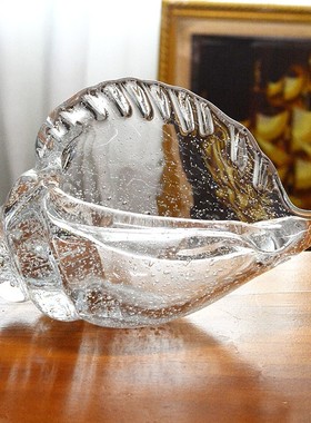 软装玻璃海螺摆设家居客厅茶几玄关E创意桌面室内装饰品地中海摆