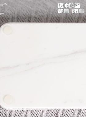 大理石香薰摆件托盘轻奢化妆室洗漱台放精致高端小首饰天然黄洞石