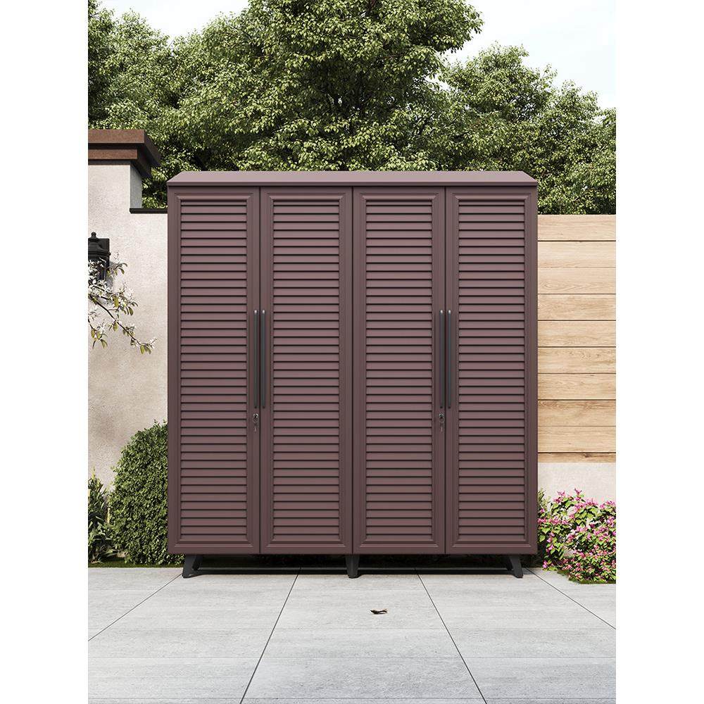 户外收纳柜防水防晒铝合金多功能门口杂物鞋柜别墅收纳储存置物柜,淘宝优惠券,粉丝福利购,淘宝优惠卷