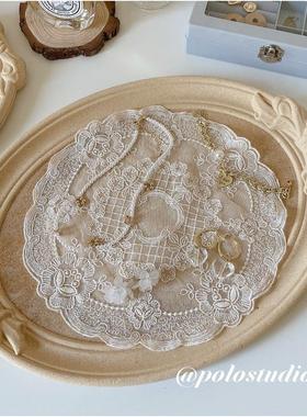 ins复古蝴蝶结木托盘北欧风简约家居桌面摆件做旧粗胚拍照收纳盘