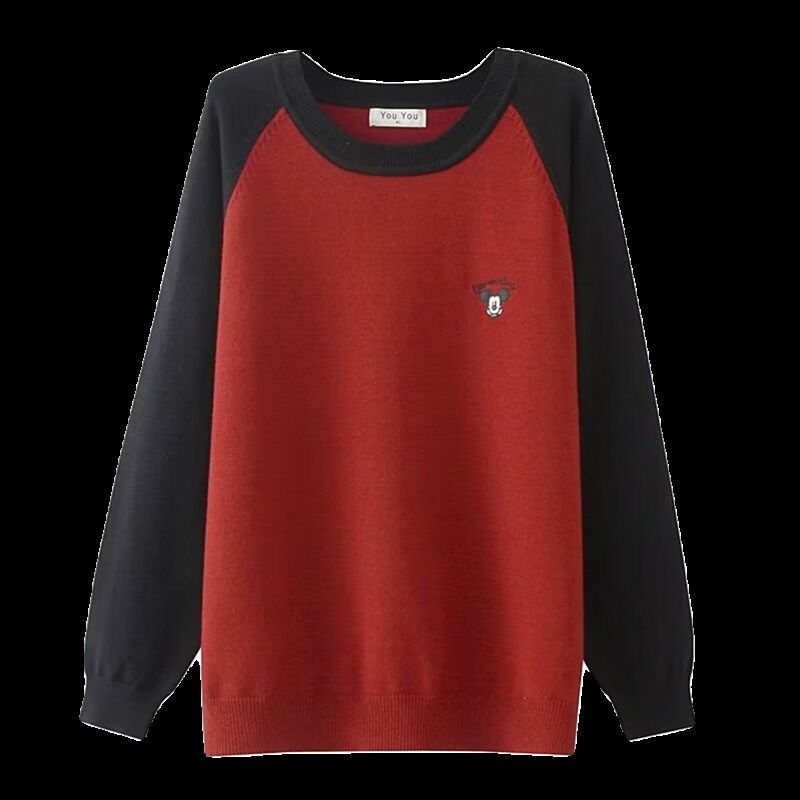 大码女装2024新款胖mm宽松显瘦时尚百搭刺绣圆领套头针织衫女毛衣,淘宝优惠券,粉丝福利购,淘宝优惠卷