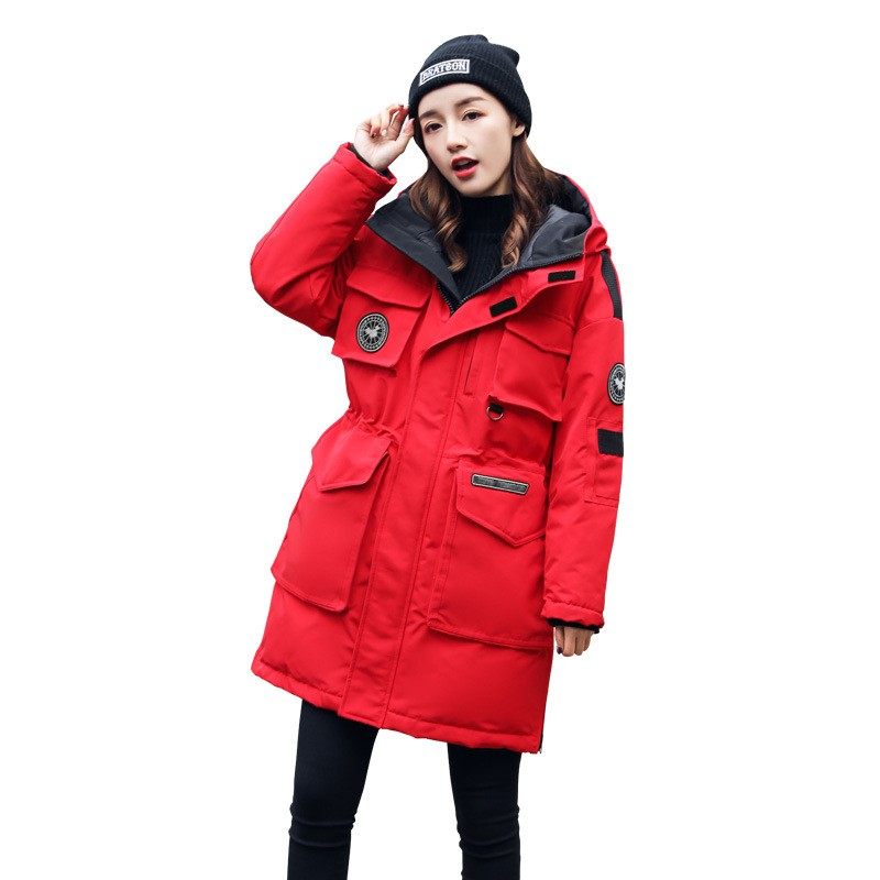 韩国情侣大码加厚冬装户外军工装羽绒服女中长款男外套200斤新款,淘宝优惠券,粉丝福利购,淘宝优惠卷