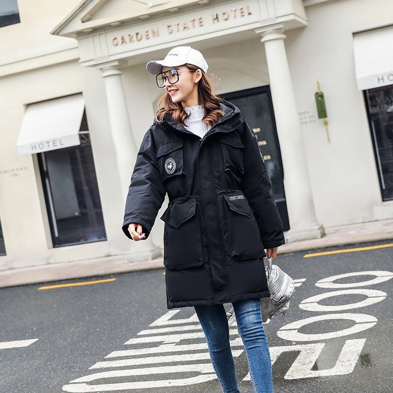 韩国情侣大码加厚冬装户外军工装羽绒服女中长款男外套200斤新款,淘宝优惠券,粉丝福利购,淘宝优惠卷