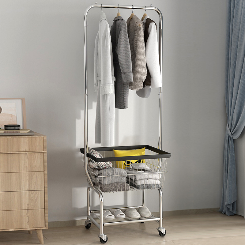 衣架落地卧室衣帽架床头床尾床边晚上睡觉放衣服的隔夜衣收纳神器 - 图0