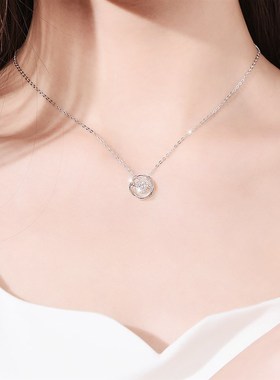 莫比乌斯项链女纯银莫桑石跳动的心轻奢小众高级感2025新款送女友