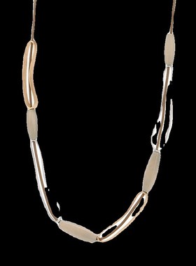 春夏长项链时尚个性镂空木珠皮绳轻奢气质百搭毛衣链衣服配饰挂件