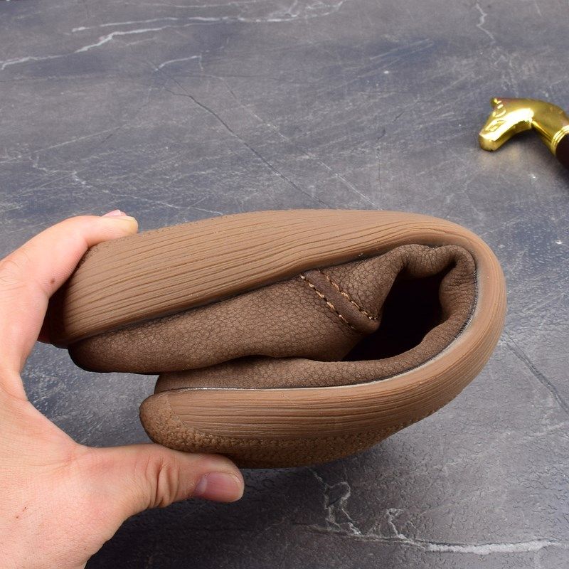 透气皮鞋软底懒人鞋一脚蹬男休闲真皮头层牛皮简约时尚豆豆鞋软皮,淘宝优惠券,粉丝福利购,淘宝优惠卷