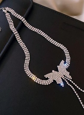 新娘结婚饰品韩式珍珠水钻项链耳环二件套装简约婚纱晚礼服配饰