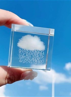 A云立方体桌面创意摆件z水晶球小夜灯生日七夕礼物