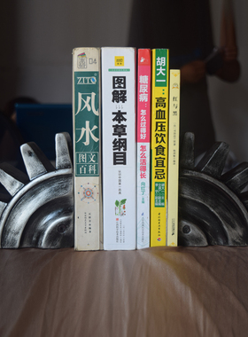 美式怀旧书靠复古仿旧齿轮书房书z挡乔迁新居礼物书立架书架桌面