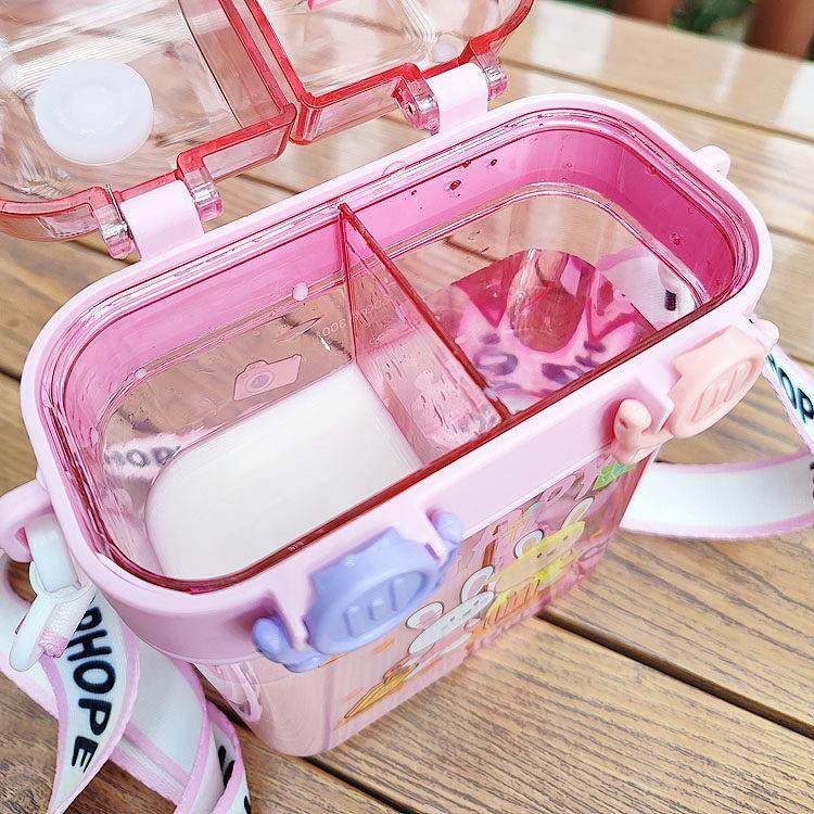 夏季新款儿童水杯学生双饮吸管杯可爱卡通水杯户外可携式随身杯水,淘宝优惠券,粉丝福利购,淘宝优惠卷