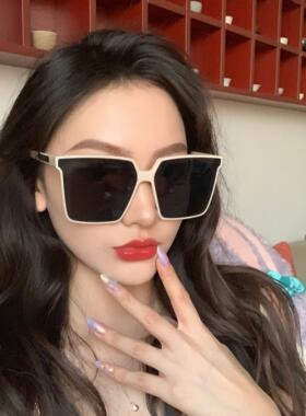 适合大脸的超大框方形太阳眼镜女士高级感圆脸显瘦小偏光墨镜男款