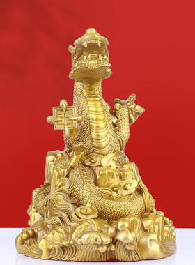 纯铜五爪龙祥龙祥龙生肖龙金龙青龙汉龙饰品中国家居用品