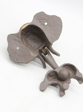 欧式铸铁大e象门敲家居复古壁挂墙饰花园庭院摆件创意简约门环拉