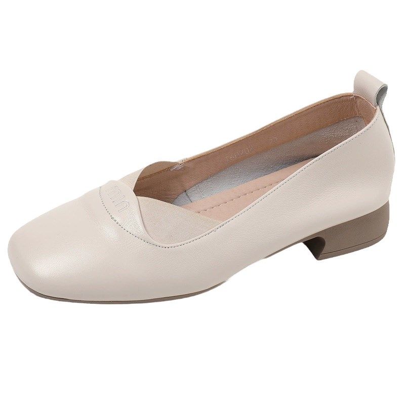 鞋子女单鞋平底中年女士皮鞋妈妈A鞋平底软底软皮舒适夏季浅口女,淘宝优惠券,粉丝福利购,淘宝优惠卷