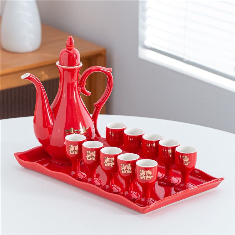 陶瓷白酒杯家用酒壶中式酒具小酒盅仿古风分酒器烈酒杯套装一口杯,淘宝优惠券,粉丝福利购,淘宝优惠卷