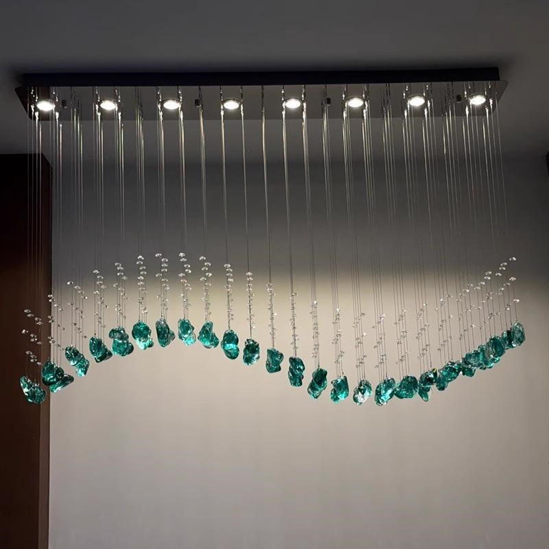 餐厅灯2024年新款高级感茶室吊灯饭厅水晶灯法式轻奢创意艺术吊灯 - 图1