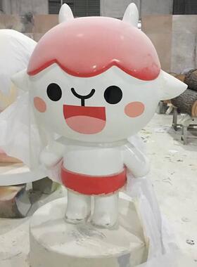 玻璃钢卡通雕塑定制户外大型吉祥物网红熊模型现货彩绘人物摆件