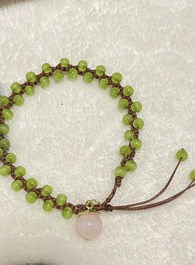 青提手绳diy编织手链材料包情侣自制手工礼物小饰品送女朋友闺蜜