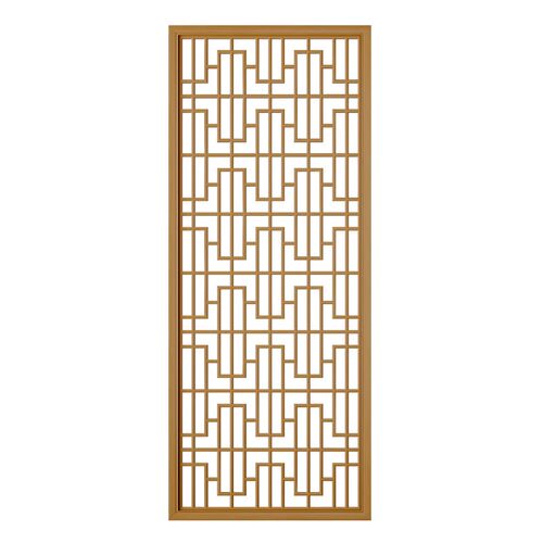 简约新中式客厅玄关入户隔断屏风镂D空格栅东阳雕仿古实木花格定 - 图2