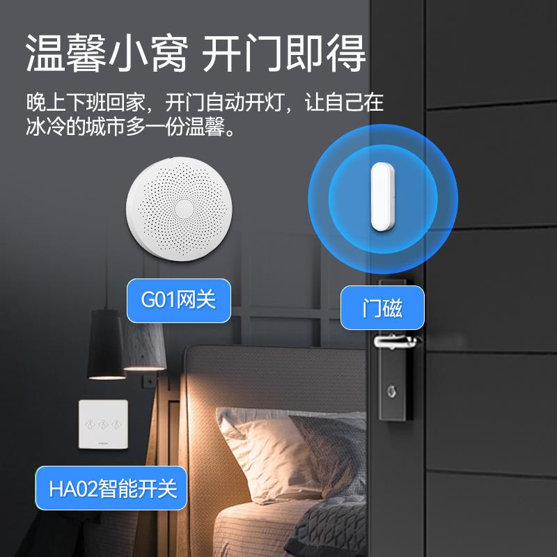 Tuya smart door magnetic sensor home anti-theft door and window switch alarm remote mobile phone alarm intelligent linkage