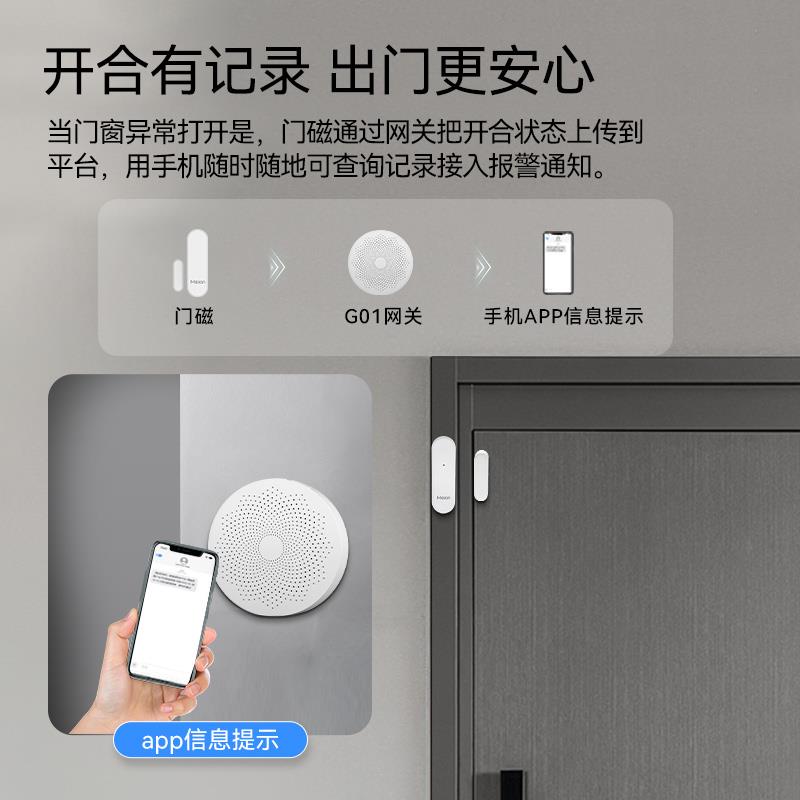 Tuya smart door magnetic sensor home anti-theft door and window switch alarm remote mobile phone alarm intelligent linkage