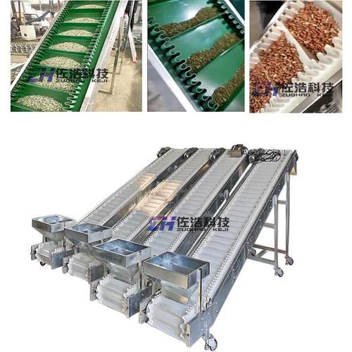 猫砂狗粮爬坡输送机密封式皮带提升机生物质颗粒裙边挡板输送机 - 图1