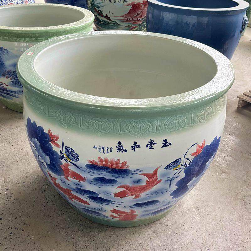 景德镇精品陶瓷鱼缸特大青花缸荷花缸睡莲缸庭院大缸别墅花园水缸,淘宝优惠券,粉丝福利购,淘宝优惠卷
