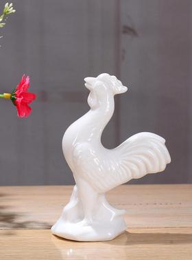 白色陶瓷十二生肖老鼠牛虎兔龙蛇马羊猴鸡狗猪大小摆件招财装饰品