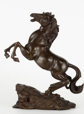 纯黄铜马摆件办公室装饰家居客厅铜马摆件马到成功礼品招财马摆件